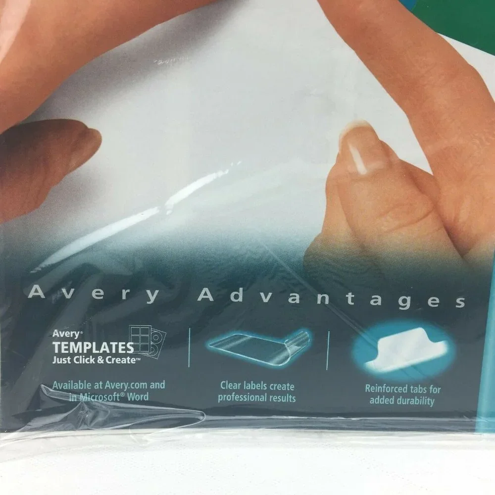 Set 3 Avery Clear 5 Tab Notebook Dividers Label 11406 Index Maker Office